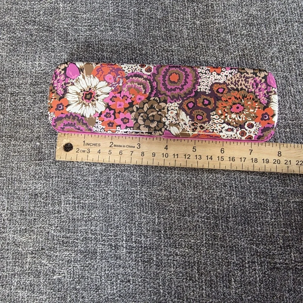 VERA BRADLEY Pencil Tin Rosewood Set of 10 Pencils Sharpener School Office NWT